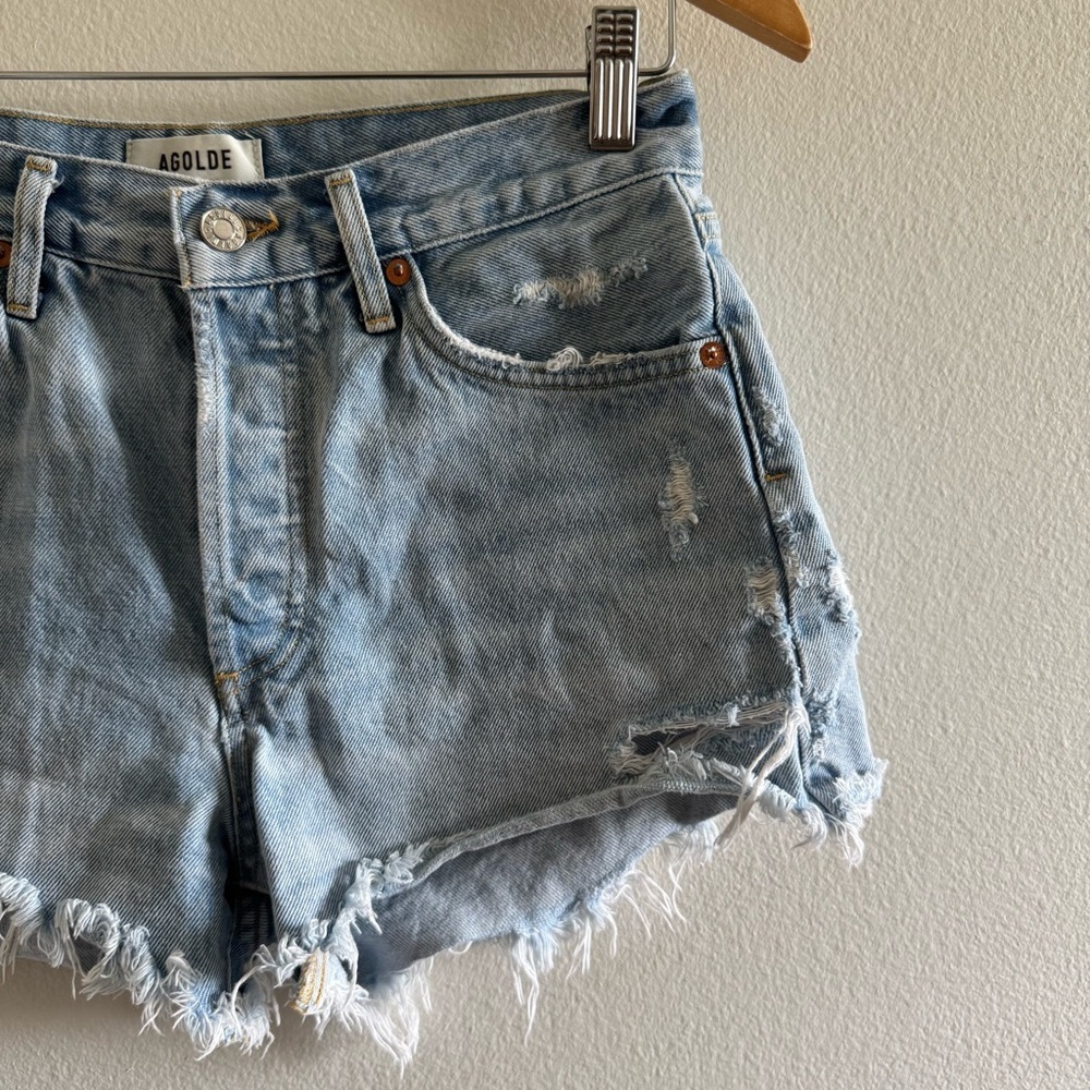 Agolde Parker Vintage Cut off Denim Shorts size 26 - Picture 6 of 10